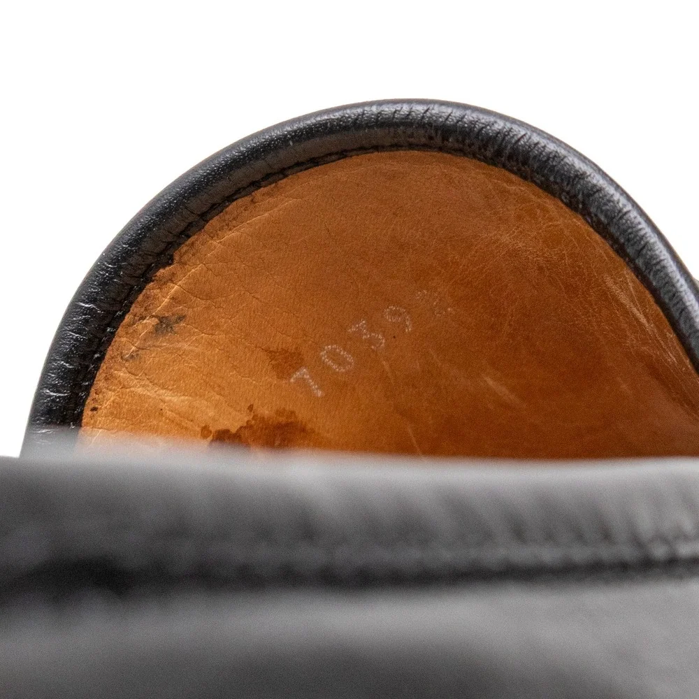Vintage Gucci Mens Black Leather Horsebit Loafers Vibram Lug Sole Men's Size 10
